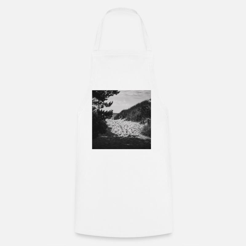 Beach Access West Beach Prerow Baltic Sea Darß Poster - Cooking Apron - white