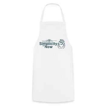 Embrace Simplicity of Now - Cooking Apron - white - Front - AI Model Male 185 dark (185cm)