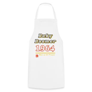 Baby Boomer 1964 - Kochschürze - Weiß - Vorne - AI Model Male 185 dark (185cm)