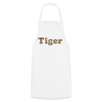 Le tigre qui sommeille en vous... - Tablier de cuisine - blanc - Devant - AI Model Male 185 dark (185cm)