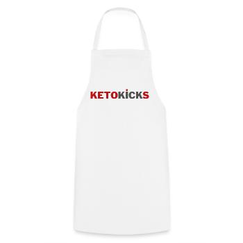 Keto KickS - Kochschürze - Weiß - Vorne - AI Model Male 185 dark (185cm)
