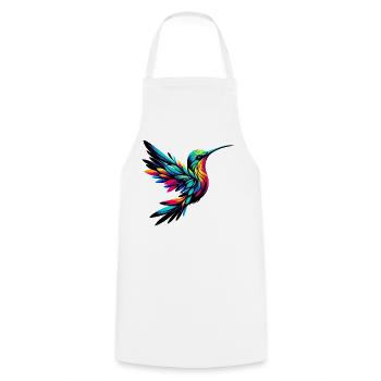 Kolibri - Kochschürze - Weiß - Vorne - AI Model Male 185 dark (185cm)