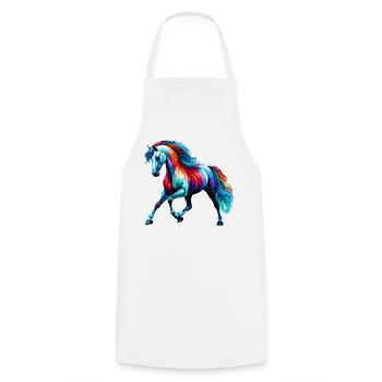 Horse - Cooking Apron - white - Front - AI Model Male 185 dark (185cm)