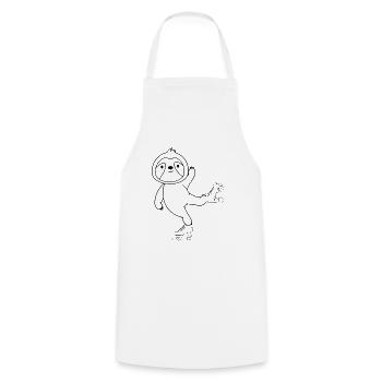Funny Roller Skating Sloth Roller Skater - Cooking Apron - white - Front - AI Model Male 185 dark (185cm)