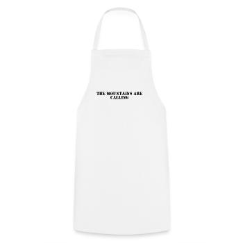 Hiking - The Mountains Are Calling - Cooking Apron - white - Front - AI Model Male 185 dark (185cm)