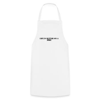 Randonnée - La vie est plus belle en randonnée - Tablier de cuisine - blanc - Devant - AI Model Male 185 dark (185cm)