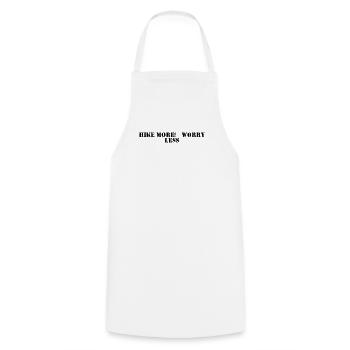 Hiking - Hike more, worry less - Cooking Apron - white - Front - AI Model Male 185 dark (185cm)