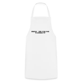 Wandern - Hiking: the cure for wanderlust - Cooking Apron - white - Front - AI Model Male 185 dark (185cm)