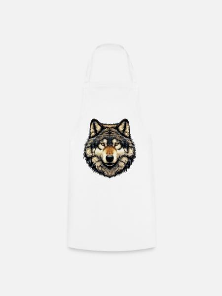 Wolf - Kochschürze - Weiß