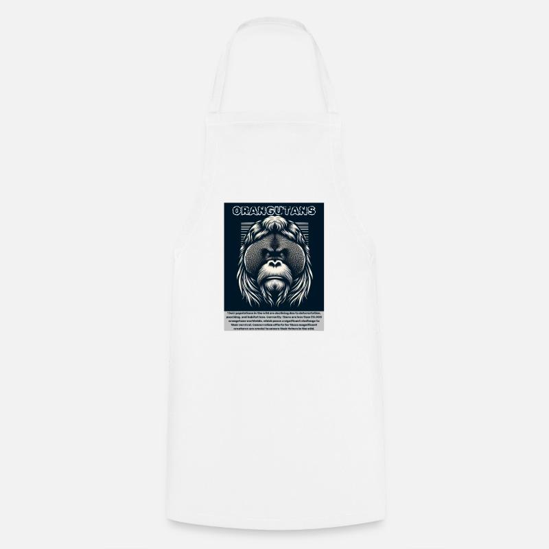 Orangutans - Cooking Apron - white