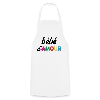 bébé d'Amour - Tablier de cuisine - blanc - Devant - AI Model Male 185 dark (185cm)