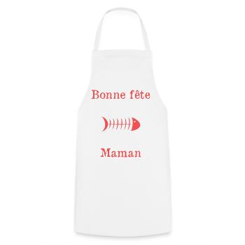 GRANNY. MOTHER'S DAY. HAPPY GRANNY'S DAY. I LOVE YOU - Cooking Apron - white - Front - AI Model Male 185 dark (185cm)