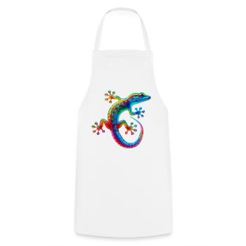 Gecko - Cooking Apron - white - Front - AI Model Male 185 dark (185cm)
