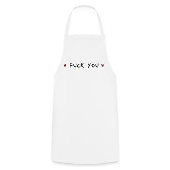 Va te faire foutre - Tablier de cuisine - blanc - Devant - AI Model Male 185 dark (185cm)
