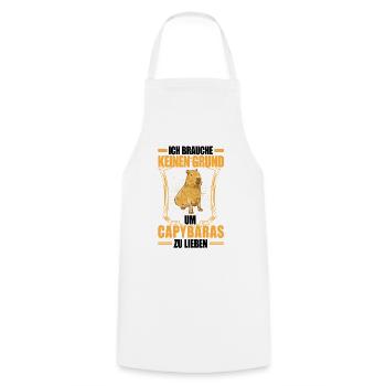 Les capybaras n’aiment pas l’Amérique du Sud Les capybaras - Tablier de cuisine - blanc - Devant - AI Model Male 185 dark (185cm)