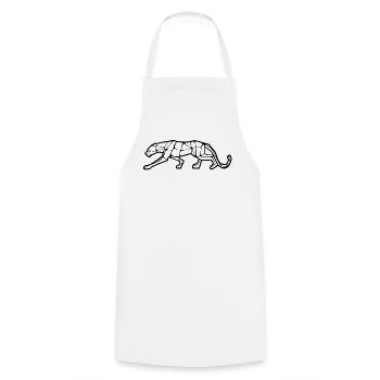 Panther Geometric Design - Cooking Apron - white - Front - AI Model Male 185 dark (185cm)