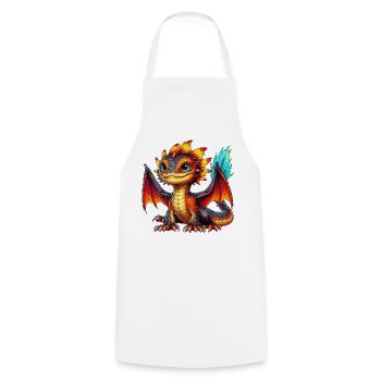 Dragon - Tablier de cuisine - blanc - Devant - AI Model Male 185 dark (185cm)