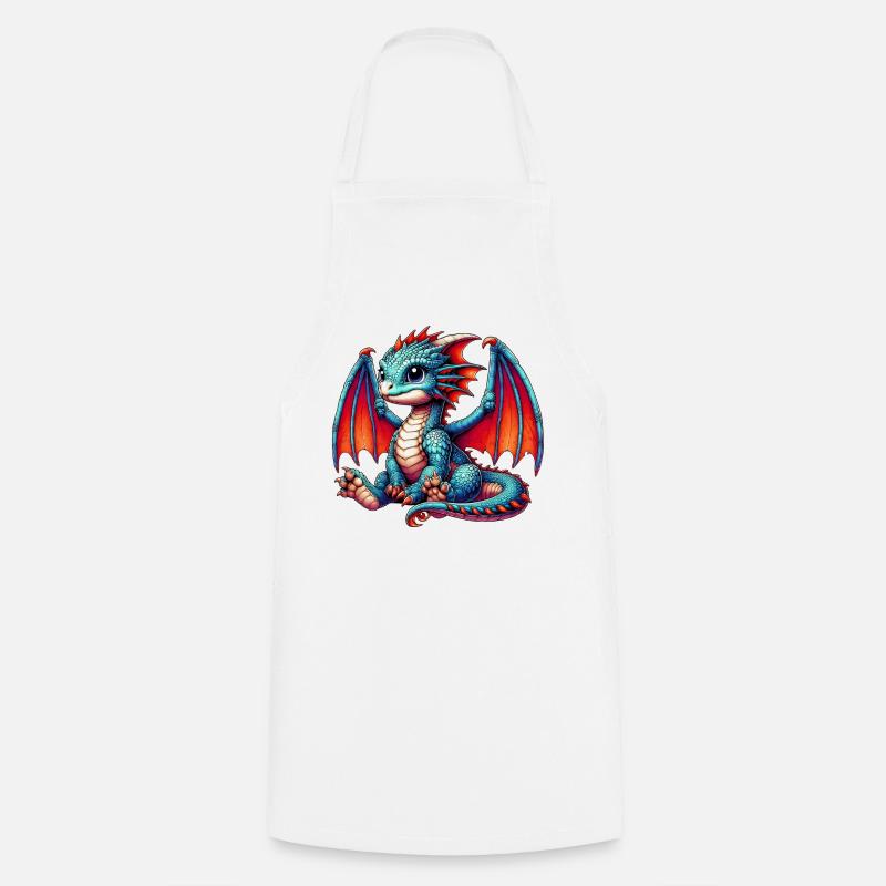 Drache - Kochschürze - Weiß