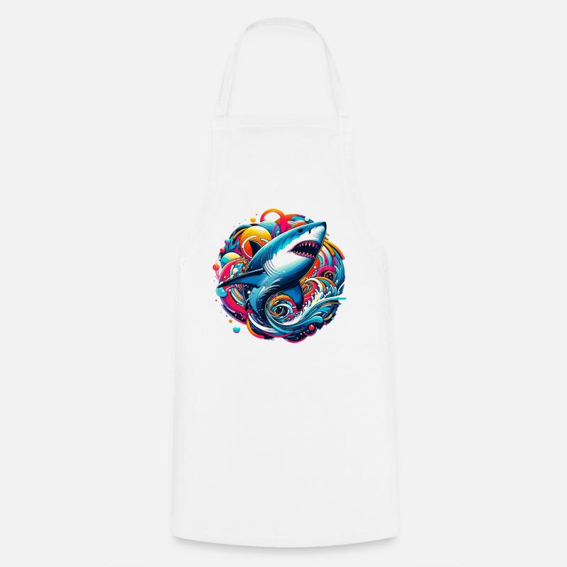 Requin - Tablier de cuisine - blanc