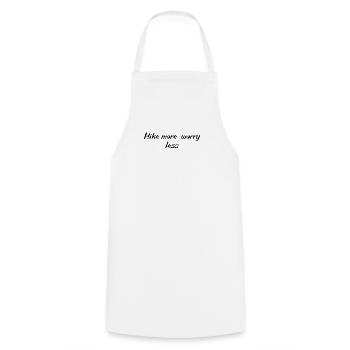Hiking - Hike more, worry less - Cooking Apron - white - Front - AI Model Male 185 dark (185cm)