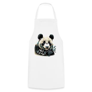 Panda - Kochschürze - Weiß - Vorne - AI Model Male 185 dark (185cm)