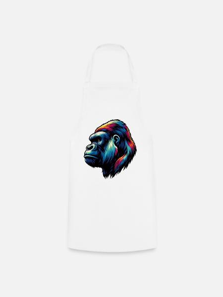 Gorilla - Kochschürze - Weiß