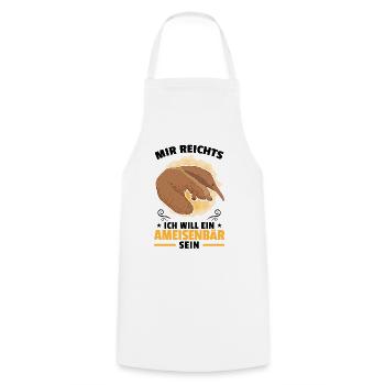 Veut être un fourmilier - Tablier de cuisine - blanc - Devant - AI Model Male 185 dark (185cm)