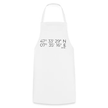 coordinates Basel - Cooking Apron - white - Front - AI Model Male 185 dark (185cm)