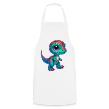 Dinosaurier - Kochschürze - Weiß - Vorne - AI Model Male 185 dark (185cm)