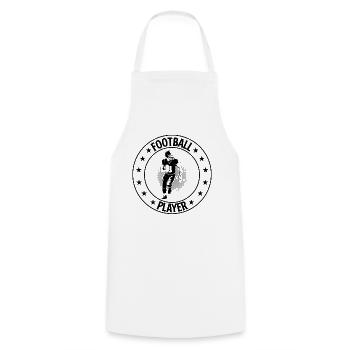 Joueur de football américain Joueur de football - Tablier de cuisine - blanc - Devant - AI Model Male 185 dark (185cm)
