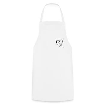 Floorball Heart Floorball Player - Cooking Apron - white - Front - AI Model Male 185 dark (185cm)