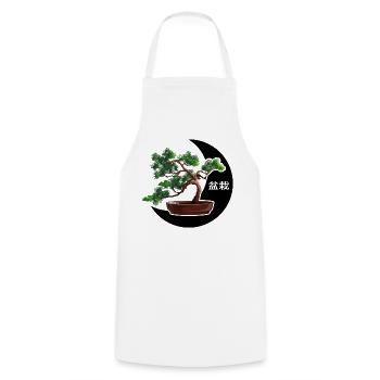 BONSAI Yamadori Bonsai Art Bonsai Bowl - Cooking Apron - white - Front - AI Model Male 185 dark (185cm)