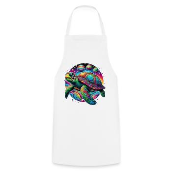 Turtle - Cooking Apron - white - Front - AI Model Male 185 dark (185cm)