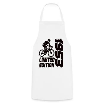 Édition limitée 1953 Bicyclette en édition limitée - Tablier de cuisine - blanc - Devant - AI Model Male 185 dark (185cm)