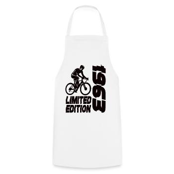 Limited Edition 1963 Limited Edition Bicycle - Cooking Apron - white - Front - AI Model Male 185 dark (185cm)