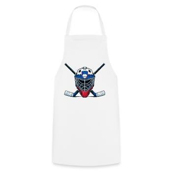 Ice Hockey Slovenia Flags Helmet Sports - Cooking Apron - white - Front - AI Model Male 185 dark (185cm)