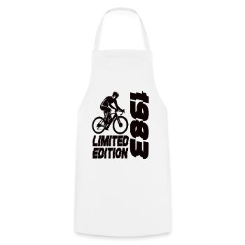 Limited Edition 1983 Limited Edition Fahrrad - Kochschürze - Weiß - Vorne - AI Model Male 185 dark (185cm)