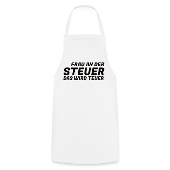 Le sarcasme au volant devient une chemise drôle de chère - Tablier de cuisine - blanc - Devant - AI Model Male 185 dark (185cm)