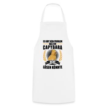 Capybara résout les problèmes Amérique du Sud capybara - Tablier de cuisine - blanc - Devant - AI Model Male 185 dark (185cm)