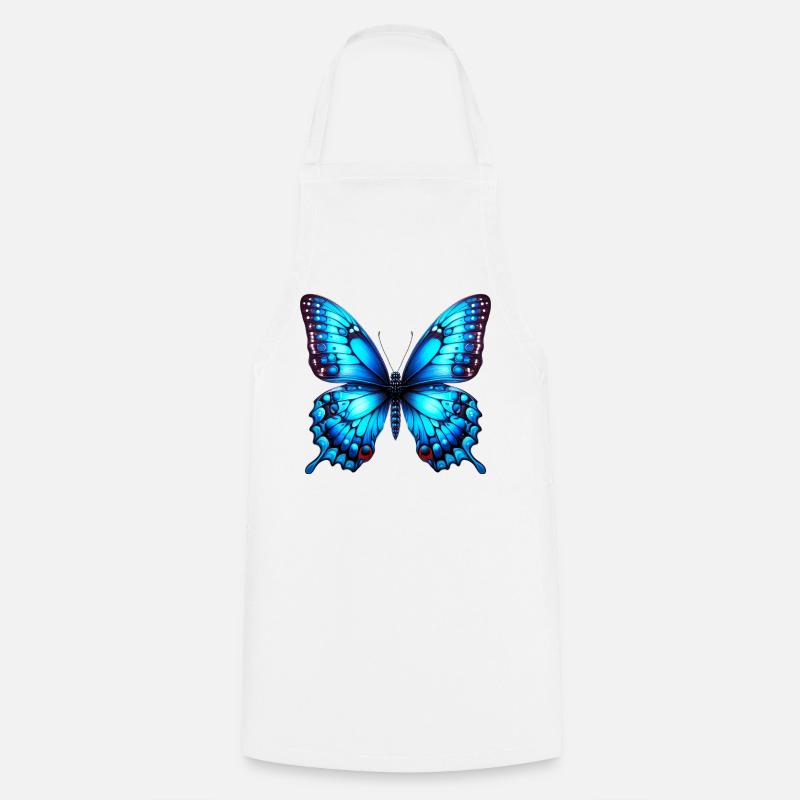 Schmetterling - Kochschürze - Weiß