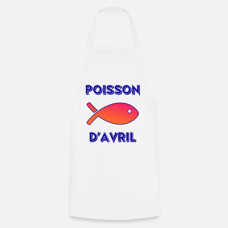 POISSON. POISSON D'AVRIL - Tablier de cuisine - blanc