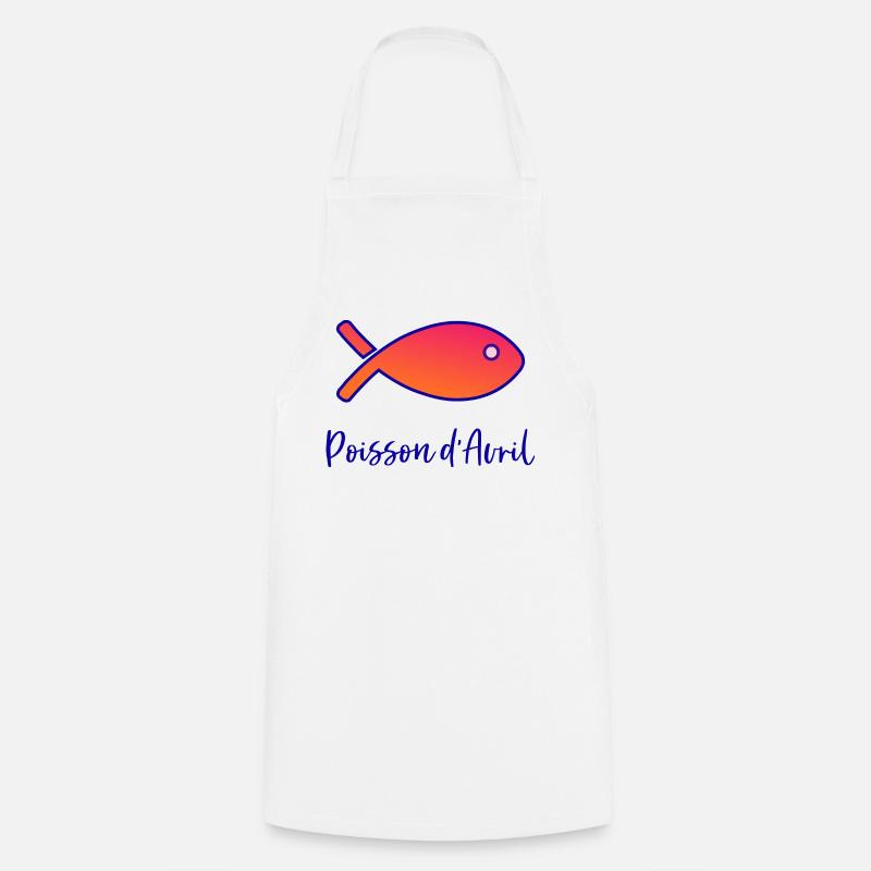 POISSON D'AVRIL - Tablier de cuisine - blanc