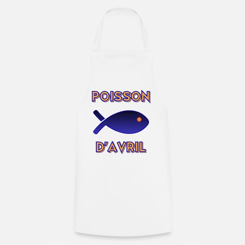 POISSON D'AVRIL - Tablier de cuisine - blanc