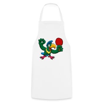 Ping Pong Champion Design Tennis de table et - Tablier de cuisine - blanc - Devant - AI Model Male 185 dark (185cm)