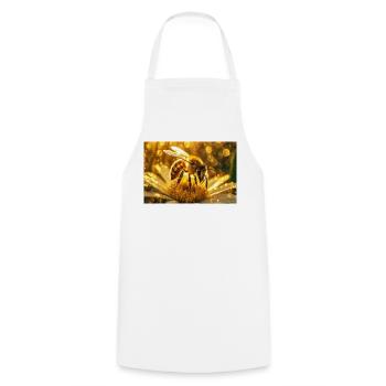 Shiny honey bee in sunlight - Cooking Apron - white - Front - AI Model Male 185 dark (185cm)