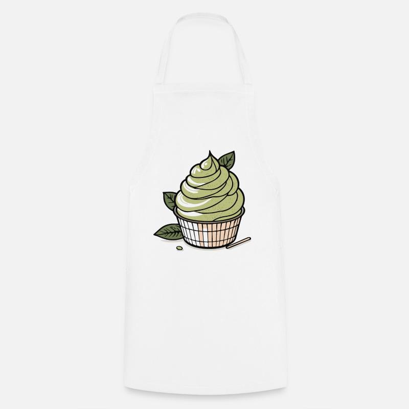 Matcha IceCream - Cooking Apron - white