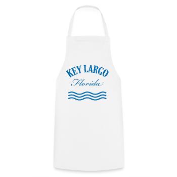 Key Largo Florida Nautical Design - Cooking Apron - white - Front - AI Model Male 185 dark (185cm)