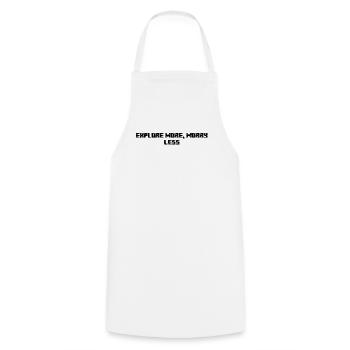 Hiking - Explore More, Worry Less - Cooking Apron - white - Front - AI Model Male 185 dark (185cm)
