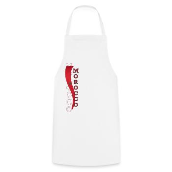 Flag of Morocco that inspires respect and admiration - Cooking Apron - white - Front - AI Model Male 185 dark (185cm)