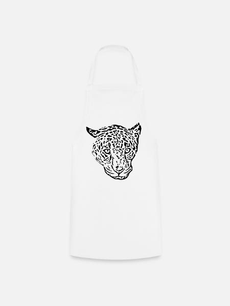 leopard schwarz - Kochschürze - Weiß